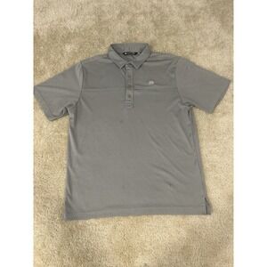 Travis Mathew Polo Shirt Mens Medium Gray Lightweight Golfing Outdoors